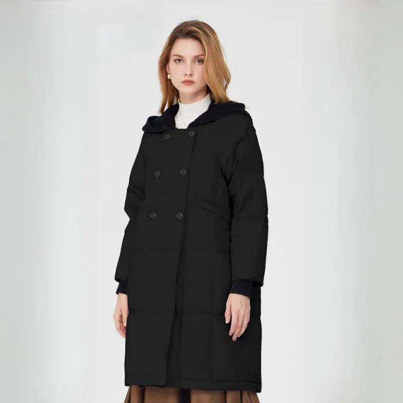 Chic Women Clothes Winter Long Parkas Hooded Cotton-padded Jacket Warm Loose Windproof Coat Quilted Jacket Long Sleeve Outerwear