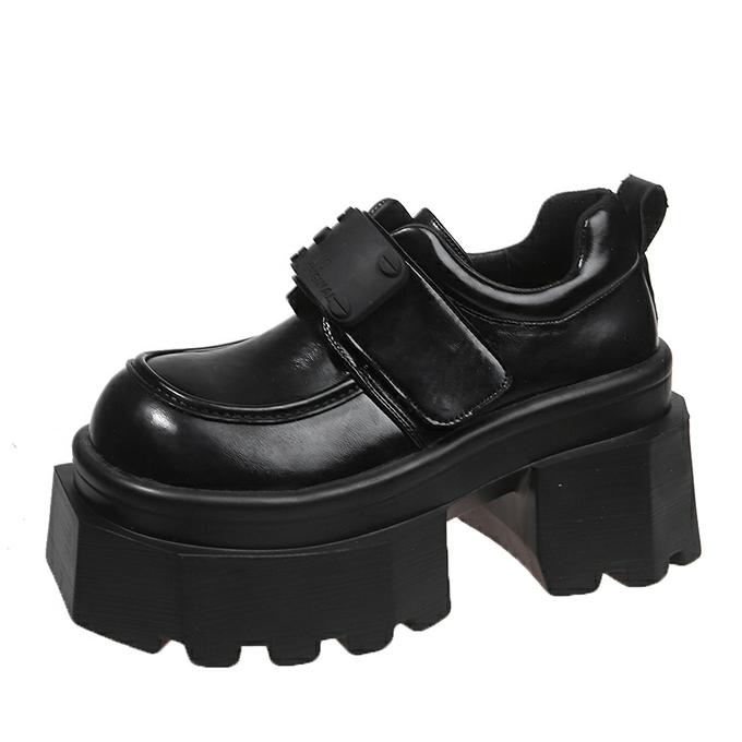 Fashion 9CM New Spring Women Pumps Mary Jane Lace Up Loafers Girls Lolita Shoes Puck High Heels Platform Pump Shoes Cosplay Female Shoes