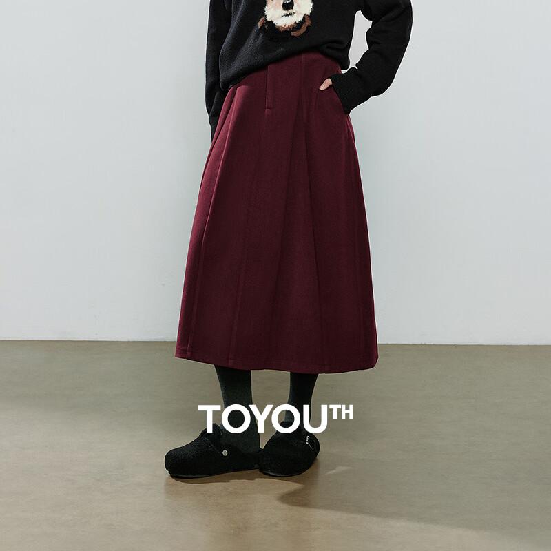 Women s Winter Wool Blend A-line Midi Skirt S