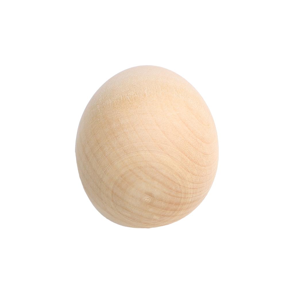 Wooden Fake Chicken Egg Simulation Wood Unfinished Faux Eggs Educational Toy for Kids