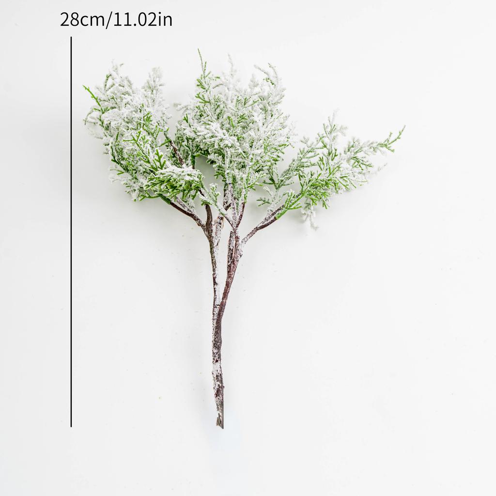 1pcs Christmas Tree Pine Branches Artificial Fake Plants Snow Pines Garland For Christmas Wreath Party Decor Xmas Gifts Ornament