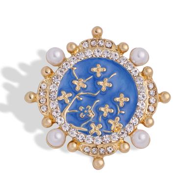 Vintage Baroque Corsage Oil Drop Pearl Brooch Women'S Court Temperament Coat Pin Brooch