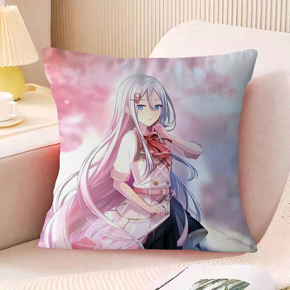 Y-Yoisaki K-Kanade Office Cushion Pillowcase Car Cushion Cover45X45CM Lumbar Pillowcase Sofa Pillowcover