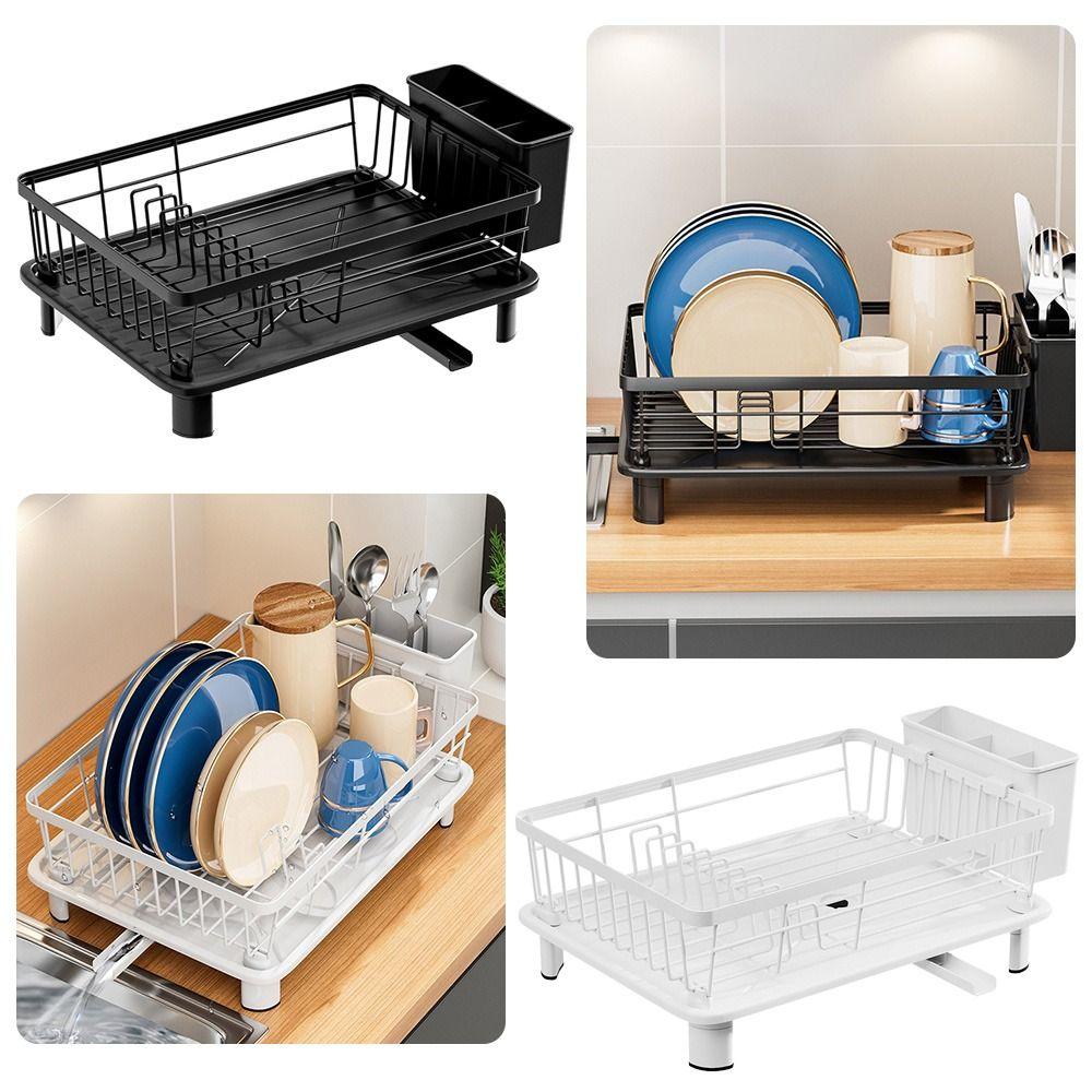 

Велика сушарка для посуду з автоматичним сушінням, нова кухонна стійка для стільниці білий