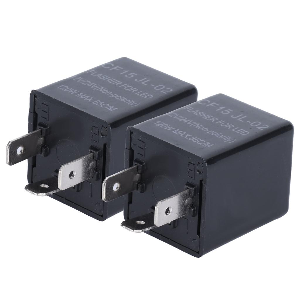 2 Pcs Turn Signal Relay Small Portable Long Service Life Safe Reliable Universal Flasher Relay for Remote Control