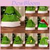 Grinch Green Christmas Hat With Thick Double Sided Velvet For Winter Holiday Celebration
