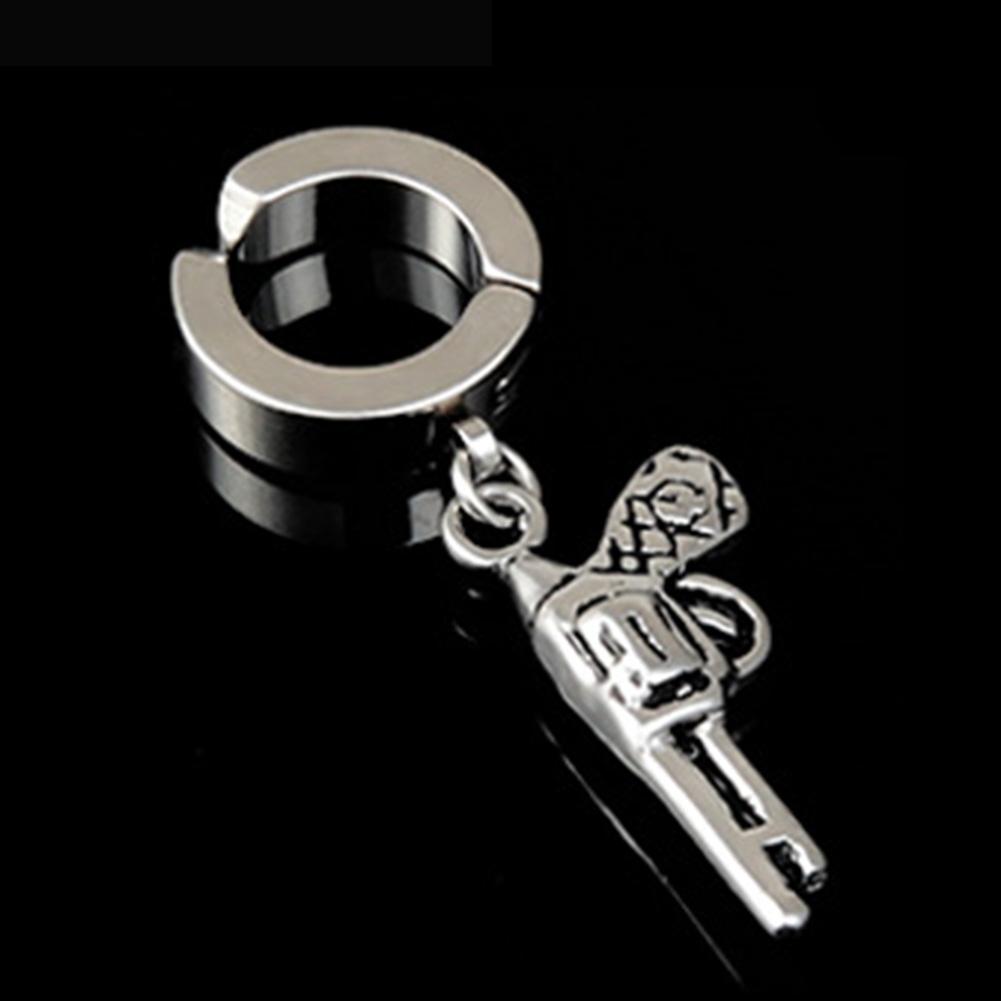 Fashion Rock Style Hypoallergenic Cross Shaped Titanium Steel Ear Clip Accessories