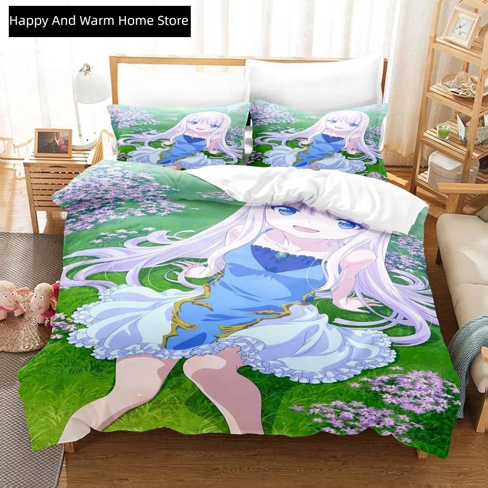 3D Anime Kawai Young Girls Date A Live IV Beding Set Single Twin Ful Quen King-Sized Dimensionsd Dimensions Bed Linen Set Adult People Young Boys