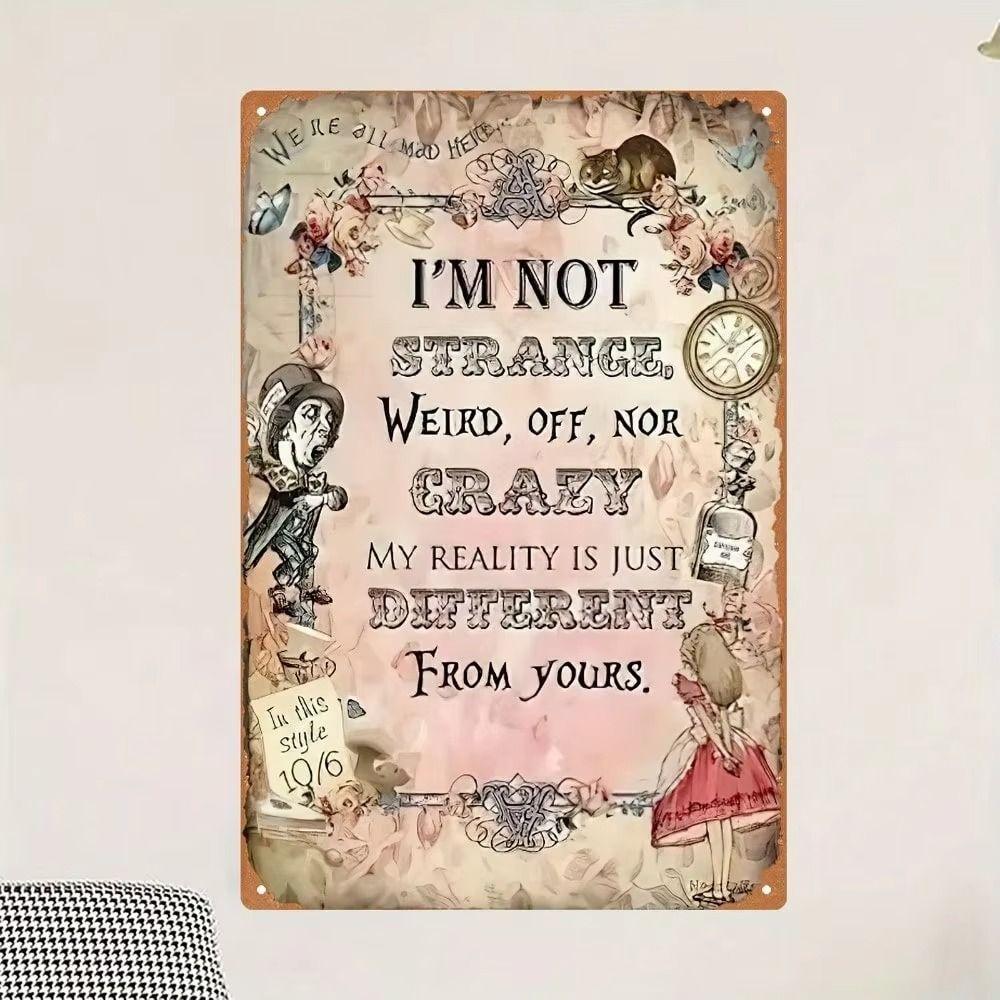 Retro Road Sign Metal Tin Poster 20x30 cm Funny Wall Art for Kids Playroom Decor