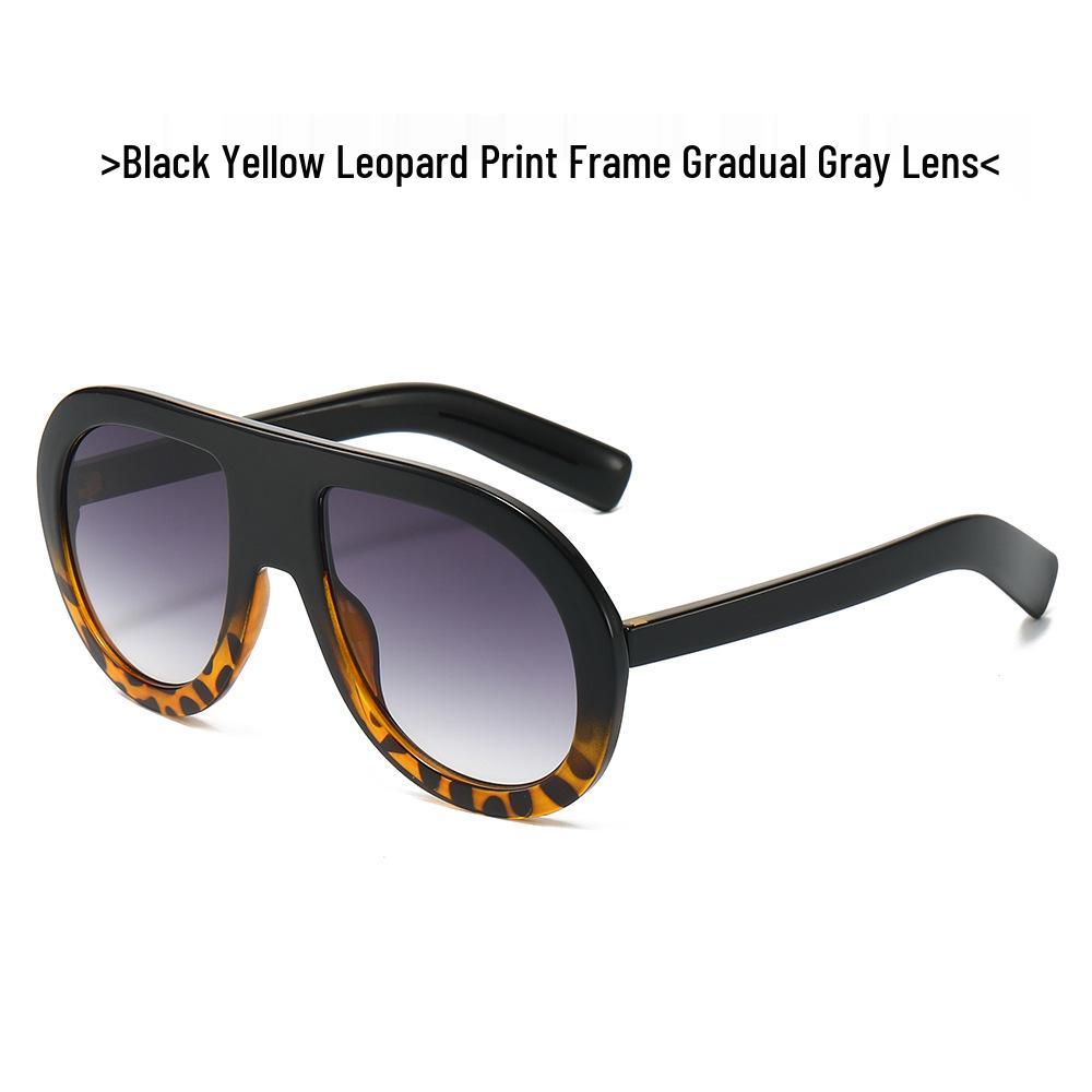 New Women's Large Frame European American Sunglasses - Trendy Goggle Style Fashion with High-End Feel