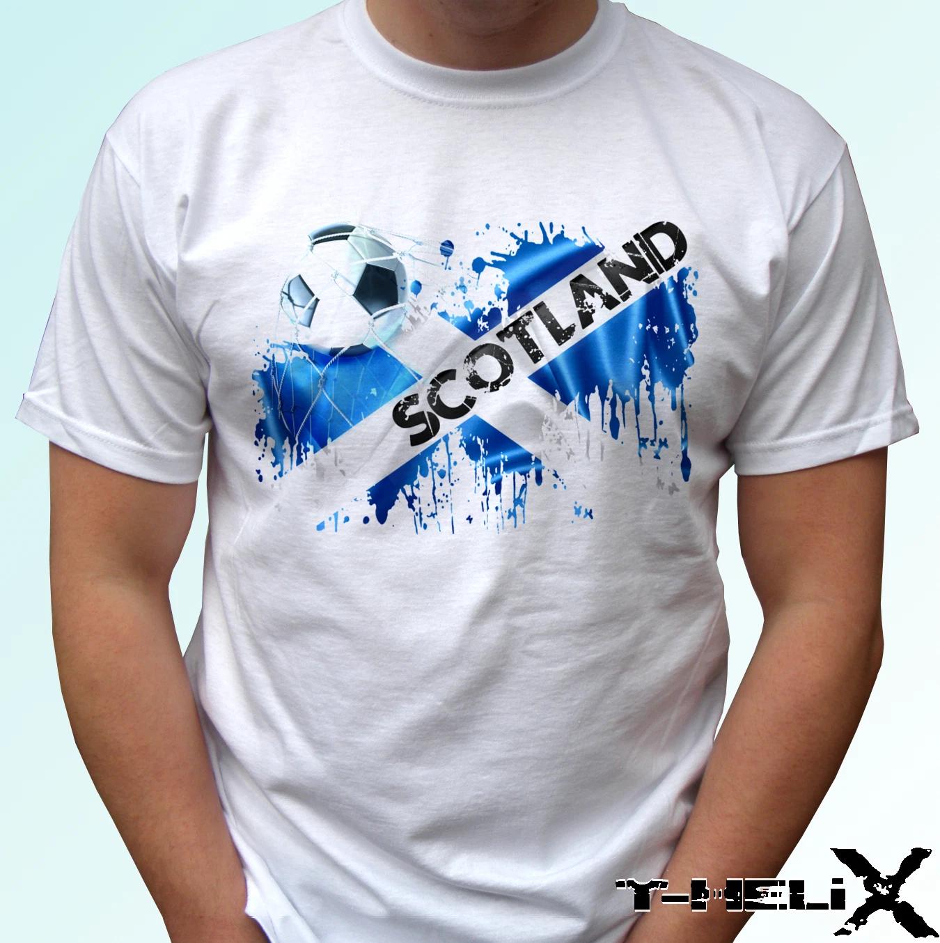 

Scotland football flag - white kids boys T-Shirt top design - s s kids baby sizes 120