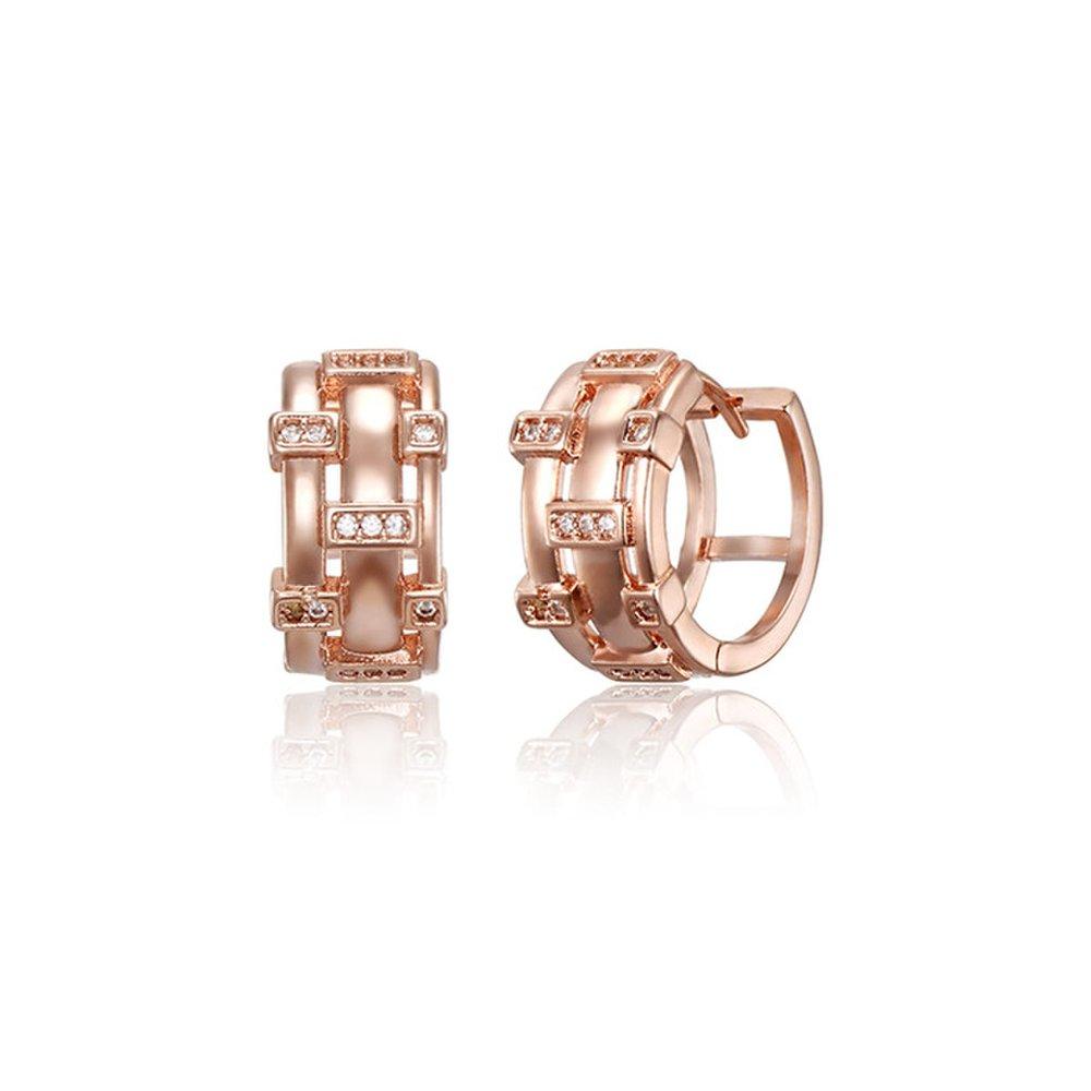 14K Gf Bold Check Point One-Touch Earrings Gigfee008