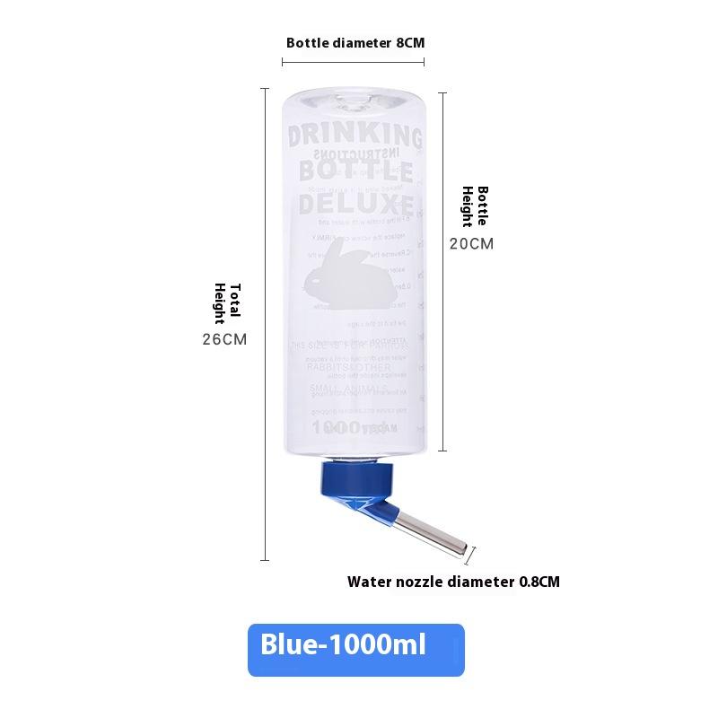 Pets Rabbit 1000Ml Large Water Bottle Pet Totoro Guinea Pig Water Pet Dispenser Cage Hangable Water Bottle Bowl Pet Supplies