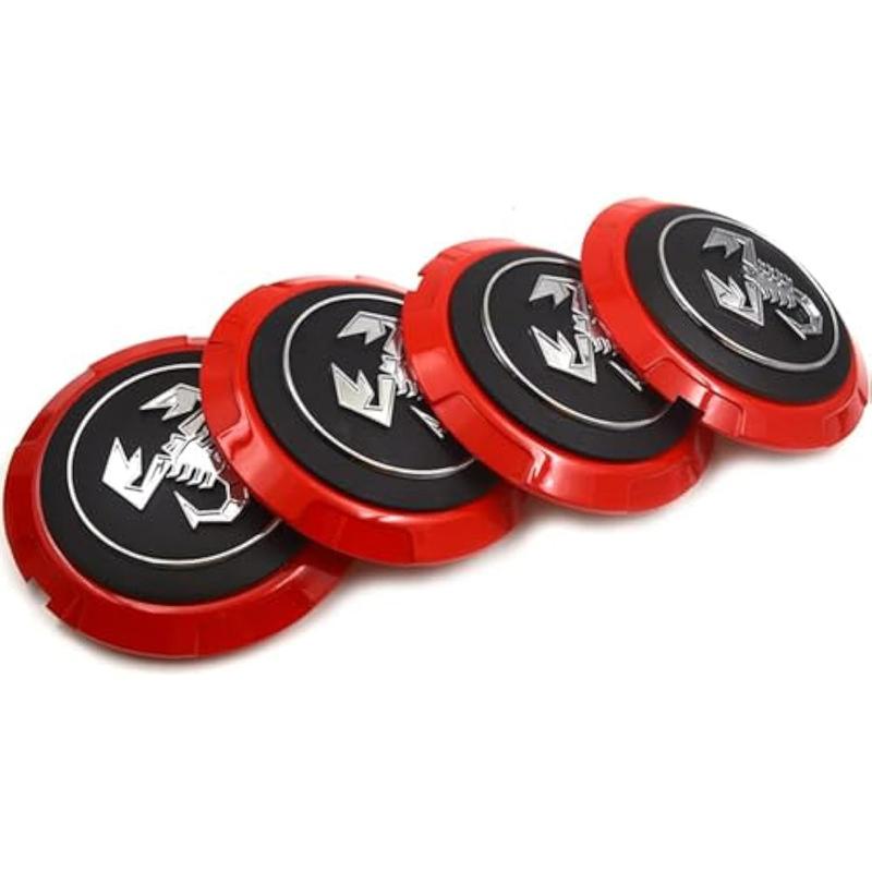 4 adet Akrep Araç Jant Kapağı Merkez Kapakları Abarth için 133mm Akrep Logolu jant merkezi kapakları Rozet Amblem Fiat500 Punto