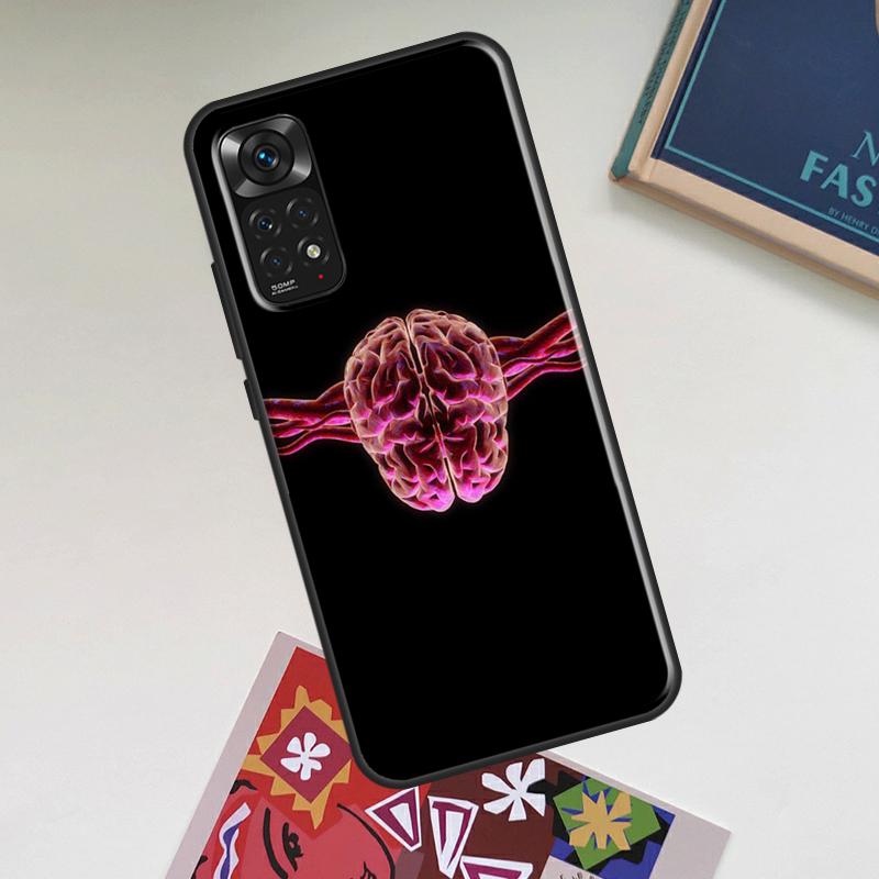 Brain Art Case For Xiaomi Redmi Note 13 14 Pro 12 11 10 15 Pro Plus Redmi 15C 14C 13C 10C 12C 15 Cover