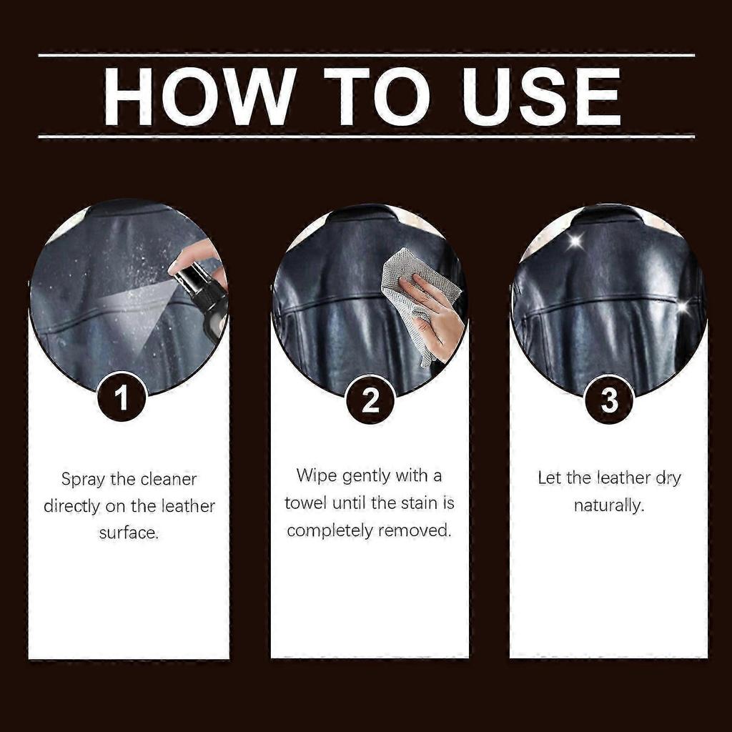 Professional Leather Jacket , Sofa Cleaner - Stain Remover with Advanced Formula, Easy Spray Application, 100ml for All Leather Types