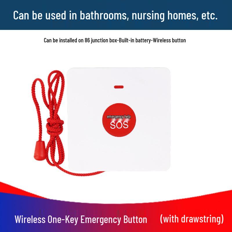 220V Bathroom Emergency Call Alarm for Disabled Toilets with Remote Control