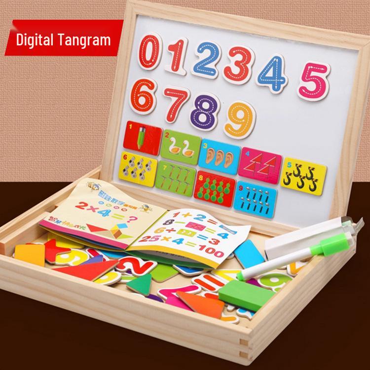 Magnetic Wooden Beads Puzzle Board: Early Education and Brain Teaser Toy for Kids
