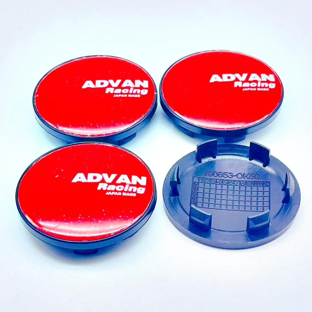4pcs/Lot High Quality ADVAN Racing Emblem Logo 59mm Car Wheel Center Caps High Cap Accessories Wheels Hub Rim Hubcaps Cover