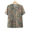 Elderly Women's Summer Short Sleeve V-Neck Shirt