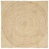 Area Rugs White 120 X 120 Cm Jute
