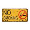 No Smoking Caution Signs: Metal Aluminum Vintage Decor for Garage & Clubs