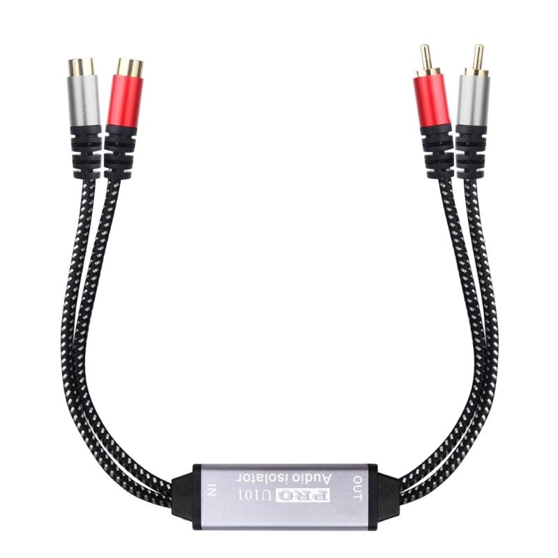 Professioneller Audios Ground Loop Noise Isolator Beseitigt Brummen Surren Rauschen für Studio Heimkino Aufnahmesysteme