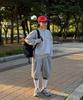 KNITTED Bermuda Training Half Pants Pigment Stone Grey