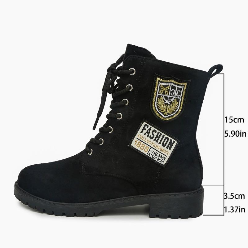 Chelsea Boots Chunky Boots Women Winter Shoes Cow Suede  Ankle Boots Black Female Autumn Fashion Platform Booties