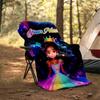 1PC Custom Name "Magical Princess Galaxy" outdooor Flannel blankets Patterns Throw Blanket All-Season Soft Gift for Couch, Bed, Camping gifts