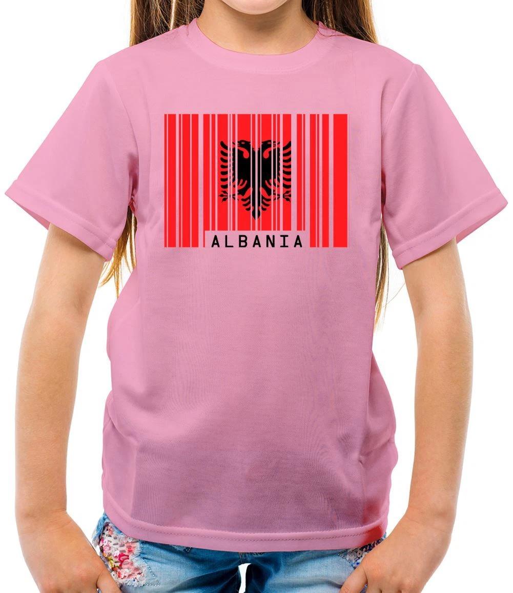 Albania Barcode Style Flag - Kids T-Shirt - Republic Live Born Albanian Country 160