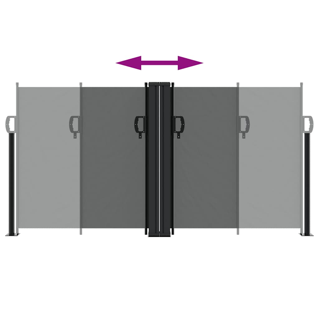 Retractable Side Awning Anthracite Grey 120 x 1000 cm