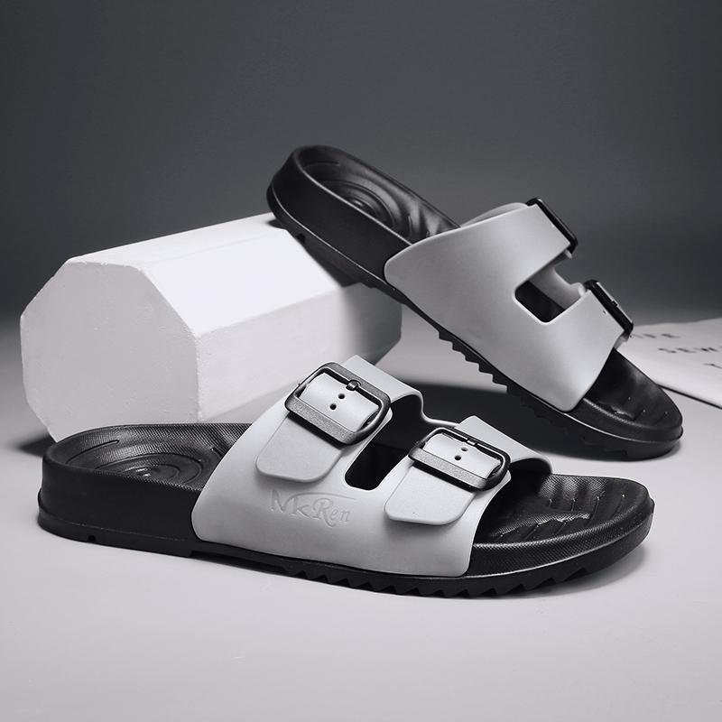 Fashion Women Lightweight Buckle Decor Fastener large size 45 46 Sport Sandals Sporty Black Fabric Sandals Summer Men Shoes