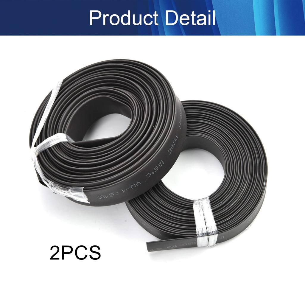 Heyiarbeit Heat Shrink Tube, Insulation Tube, Shrink Tube, Length 1.6 Ft (5 M), Black,
