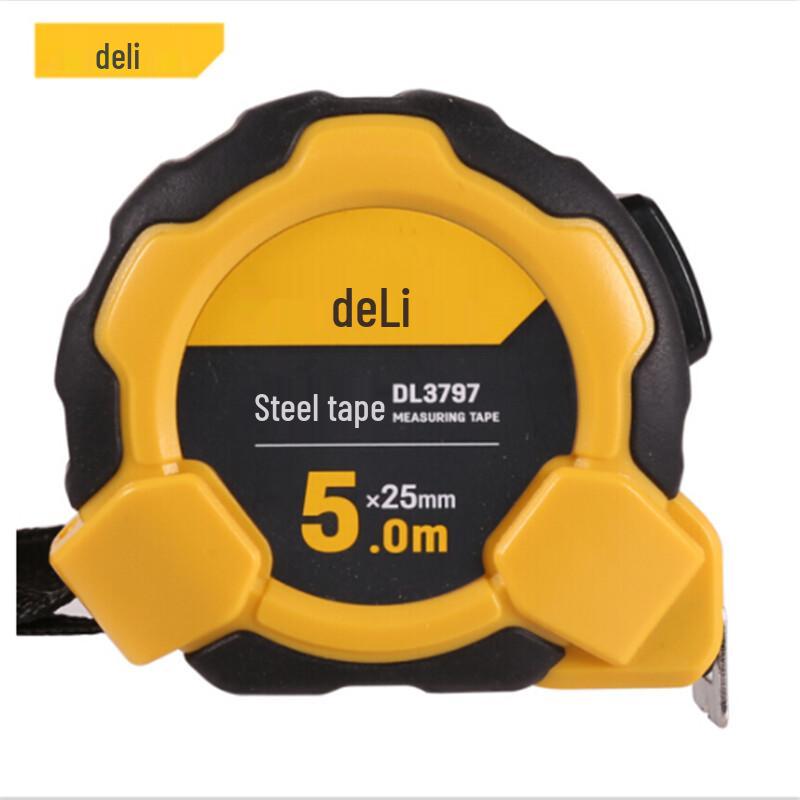 Deli Self-Locking Steel Measuring Tape 5m x 25mm