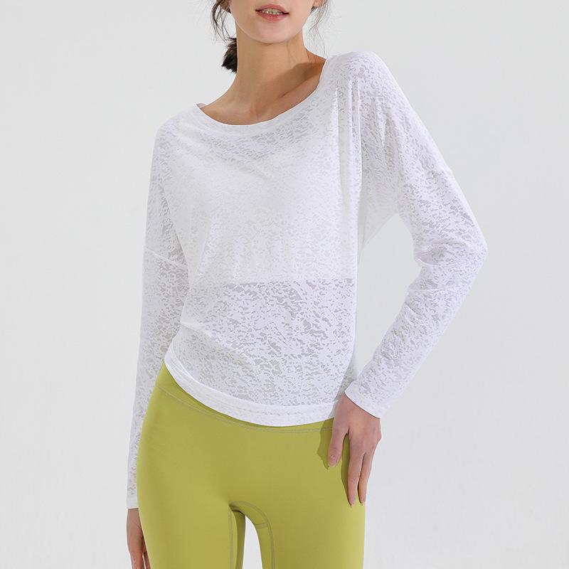 Women's Long Sleeve Quick-Dry Yoga Top - Athletic Fit for Spring & Autumn