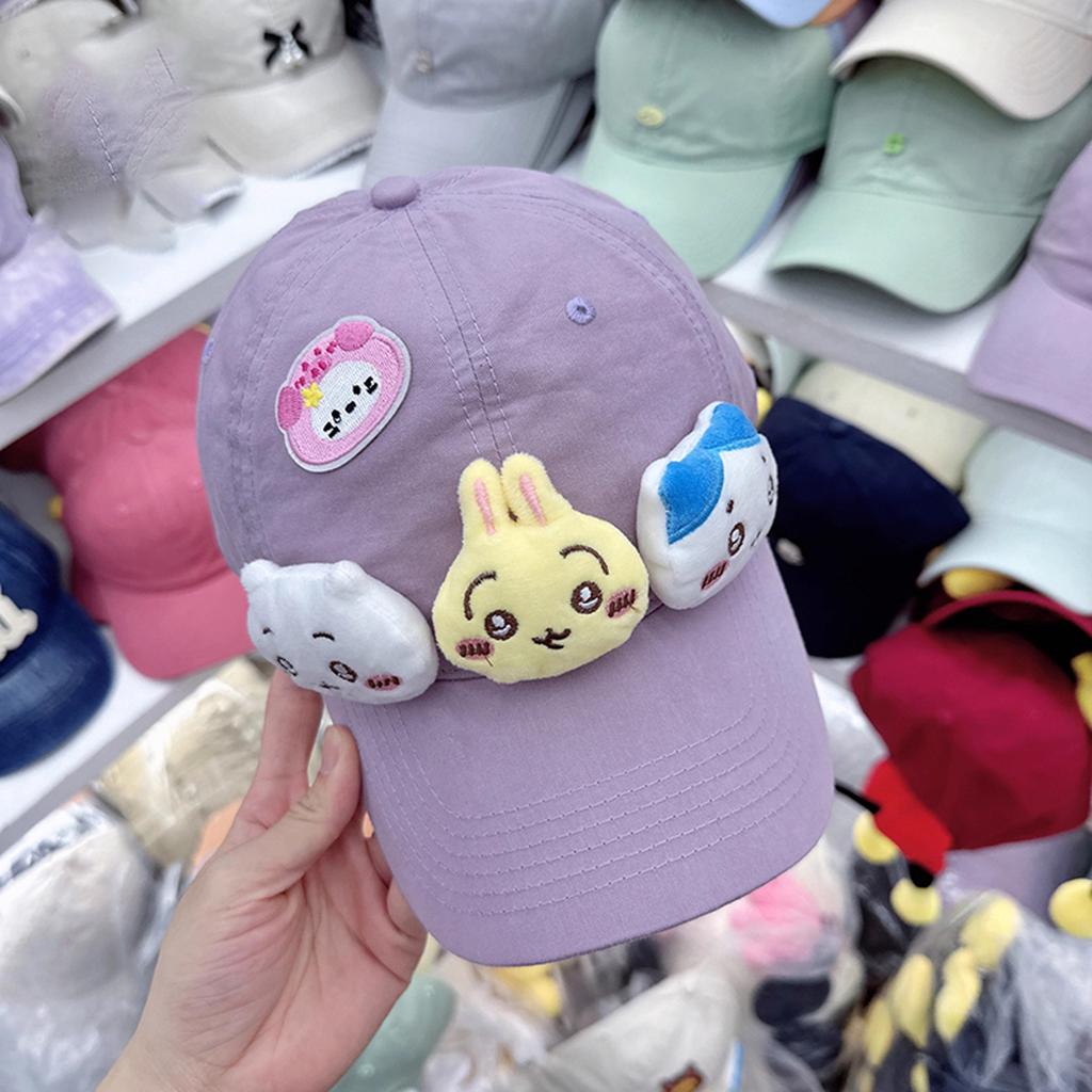 New original cartoon baseball cap female cute spring and autumn sweet simple big brim cap