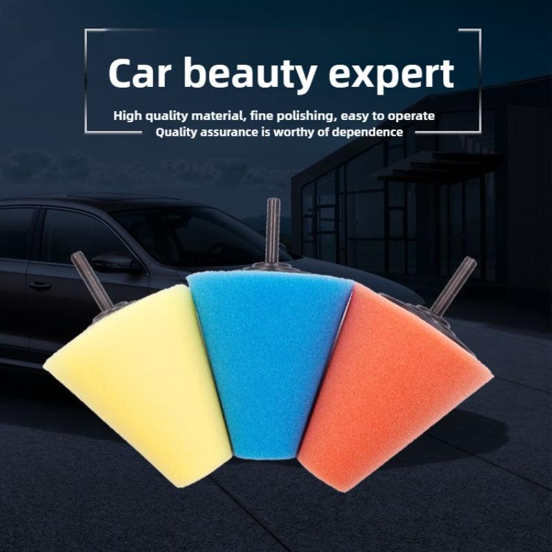 Professional Wheel Hub Polishing Kit - Includes Polishing Discs, Conical Sponge Balls & Dead-Zone Wheels for Precision Detailing