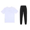 Nike Logo Print Regular Sleeve Round Neck Short Sleeve Solid Color Loose Fit Elastic Cuff Pants Casual Sports Set Men Sets AR5005-101+FB7498-010