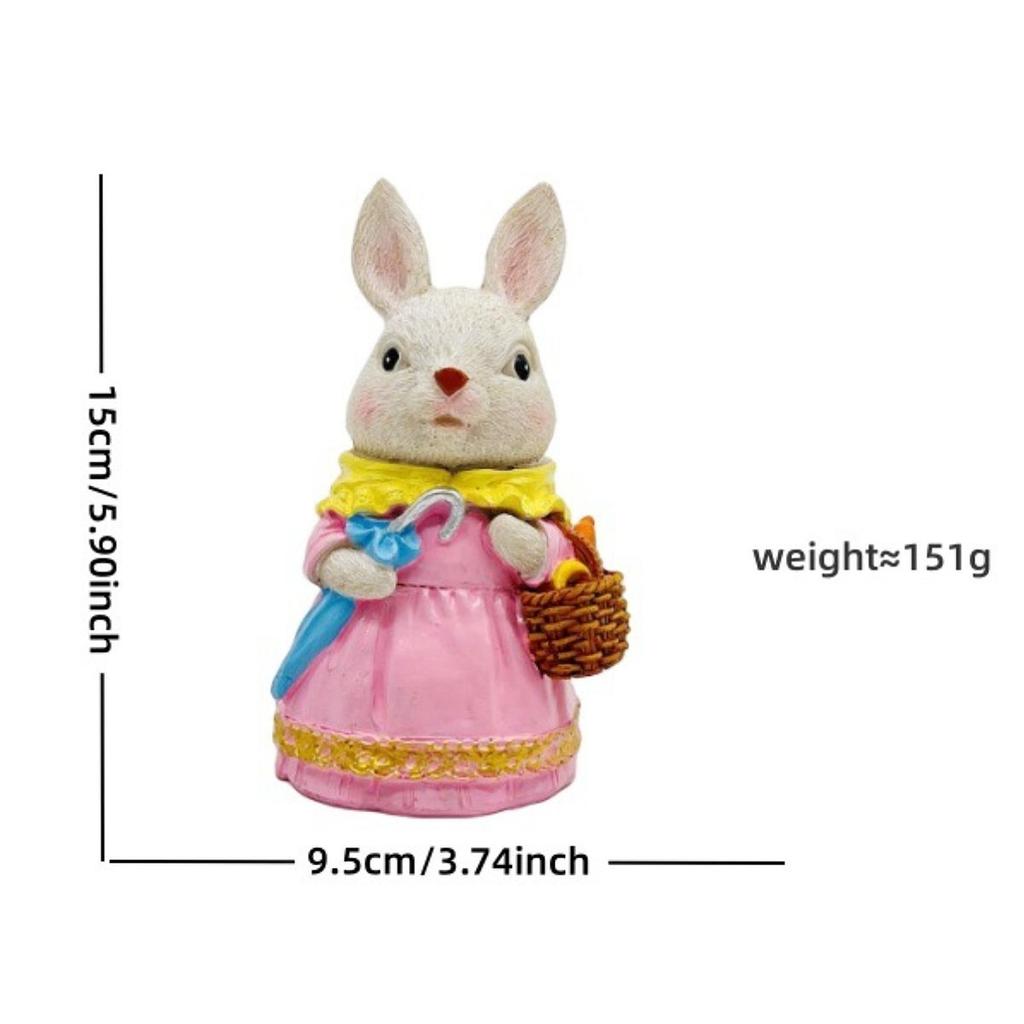 Easter Bunny Pendant Swing Bunny Figurine Hanging Rustic Swing Rabbit Hanging Ornament for Bedroom Office Ornament