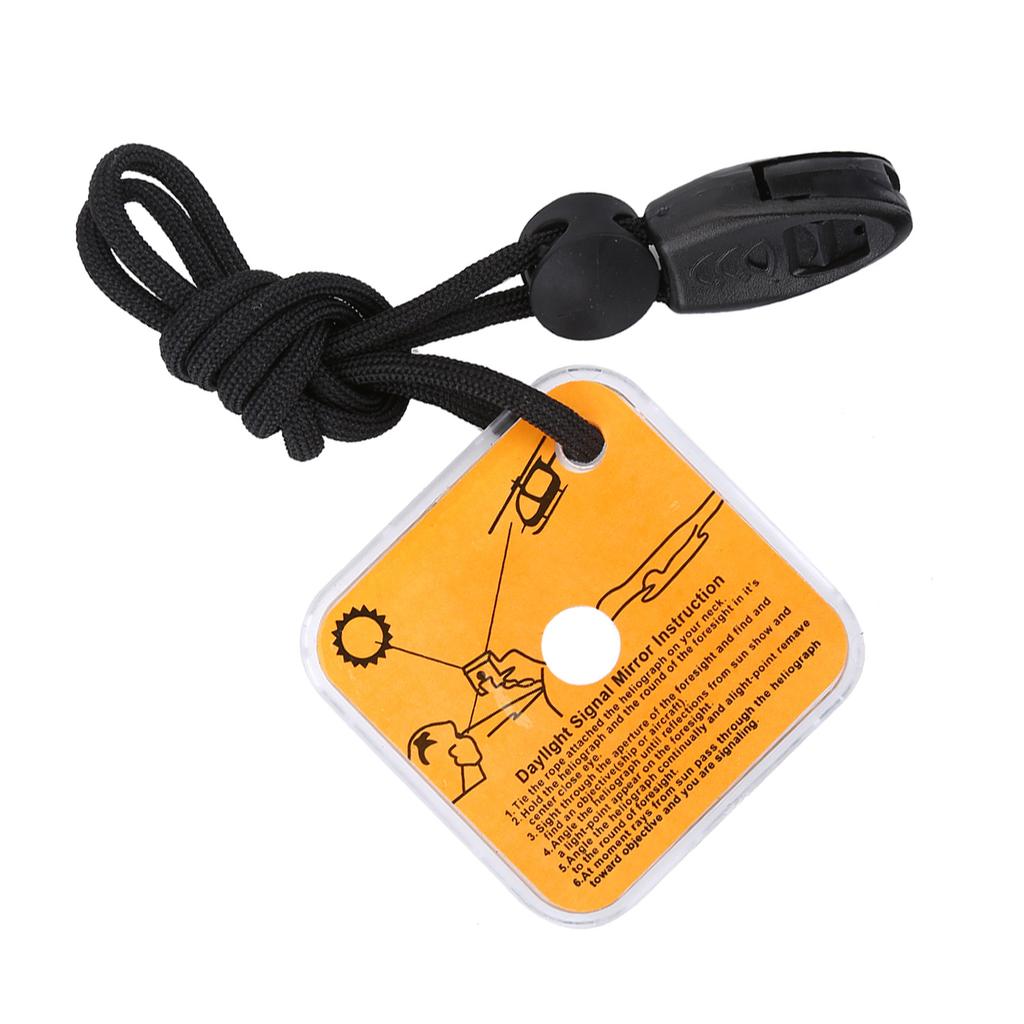 Outdoor Multifunctional Survival Emergency Rescue Reflective Signal Mirror Tool