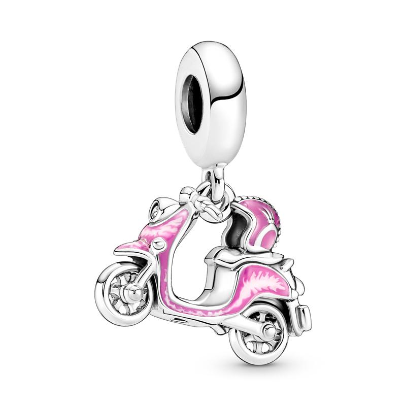 925 Silver Headset Game Machine Motorcycle Pendant Charm Bead Fit Original Bracelet Necklace Diy Female Jewelry Gift