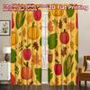 2D FLAT PRINTING 2pcs Curta (easter Decor) Autumn Harvest Scene Fashionable Popular Curta Durable Polyester Curta