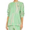 Adidas X Stella McCartney Sweatshirts Women's Green Crew Neck Moderate Regular HT1105
