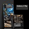 Colors Vintage Motorcycle Painted Hard PC Phone Case For Samsung Galaxy Z Flip 7 6 5 4 Black Cover For Galaxy Z Flip 3 Foldable