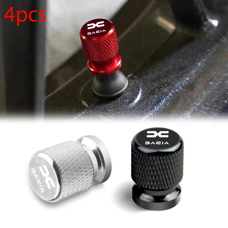 For Dacia Duster Logan Sandero Lodgy Dokker Stepway Mcv 2 Solenza La 4Pcs Metal Car Tire Valve Caps Wheel Dust Cover Accessories Stem Caps1