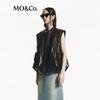 MO&Co. 2024 Autumn Puffy Faux Leather Down Vest