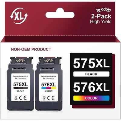 Pg-575Xl Cl-576Xl Replacement For Canon 575 And 576 Xl Cartridge For Pixma Tr4750I Tr4751I Ts3550I Ts3551I (Black, Color)[J22]