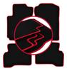 Velour Floor Mats with Red Edge For: Suzuki Grand Vitara II 3-door (2005-2014)