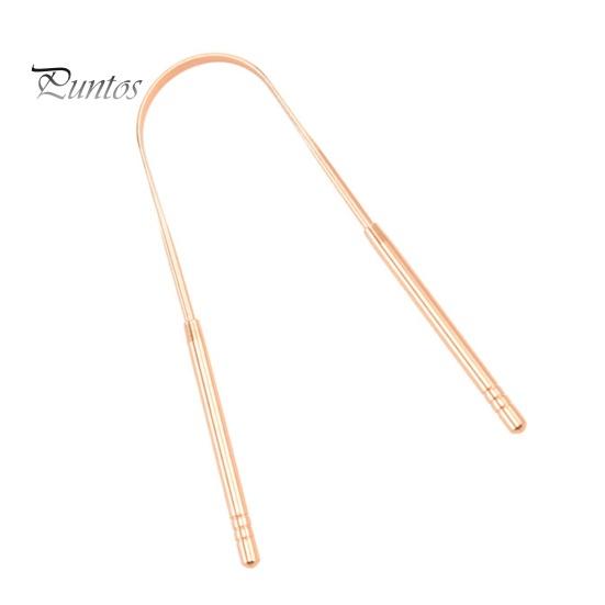 Stainless Steel Tongue Scraper Achieve Maximum Cleaning Anti-slip Handle Smooth Surface Semicircle Tongue Scraper